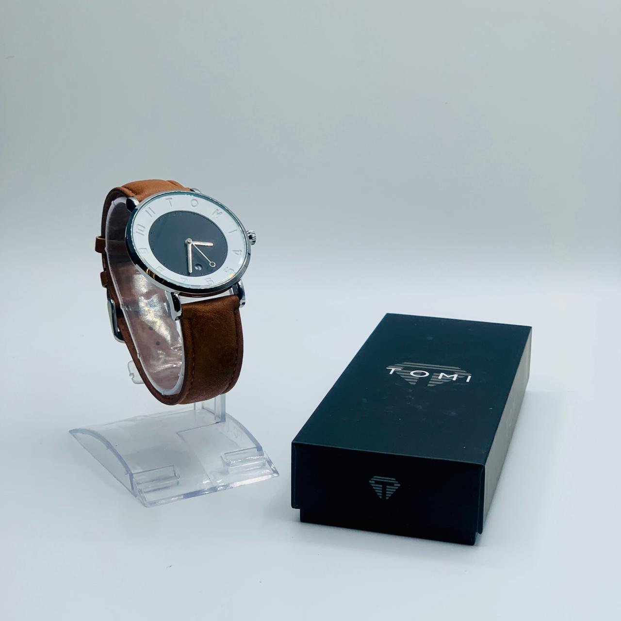 TOMI Classic Brown Leather Watch